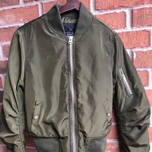 Army green bomber jacket